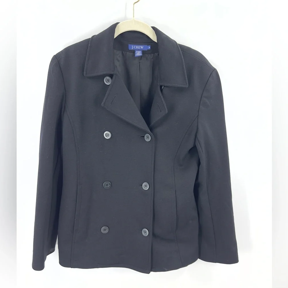 J Crew Double Breasted Peacoat Womens 6 Preppy Jacket Classic Old Money Office